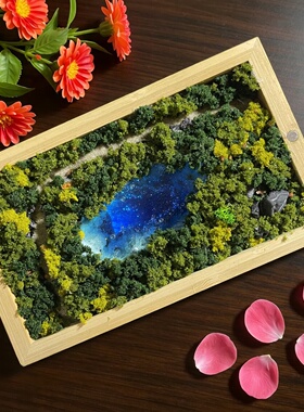 手工微缩景观木盒夜灯摆件扩香器