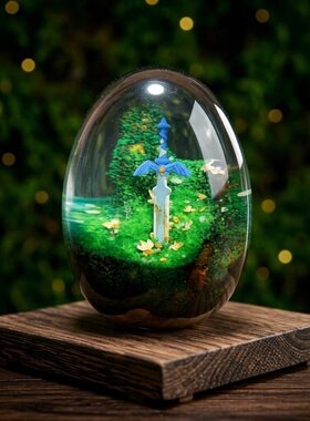 原创手工大师之剑龙蛋树脂摆件