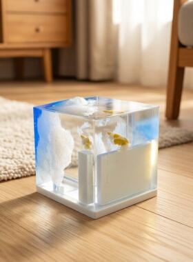 手工制作猫和蓝天树脂摆件生日礼