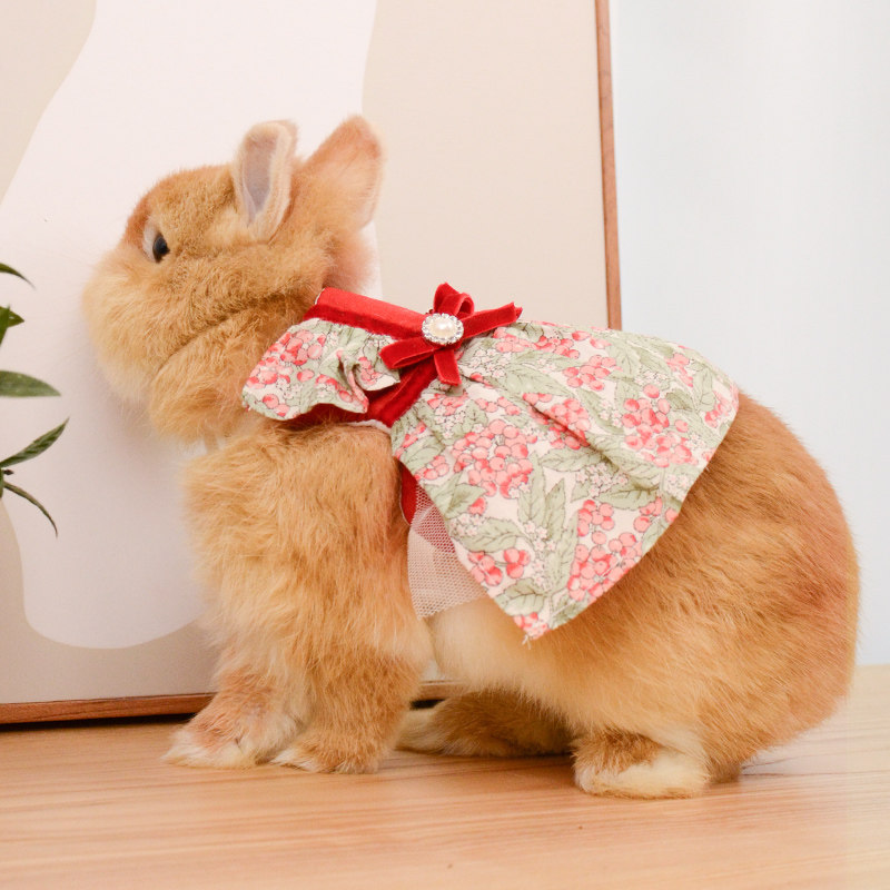 UMI碎花丝绒蝴蝶结裙马甲背心装扮外出穿着可爱俏皮兔兔服饰,淘宝优惠券,粉丝福利购,淘宝优惠卷