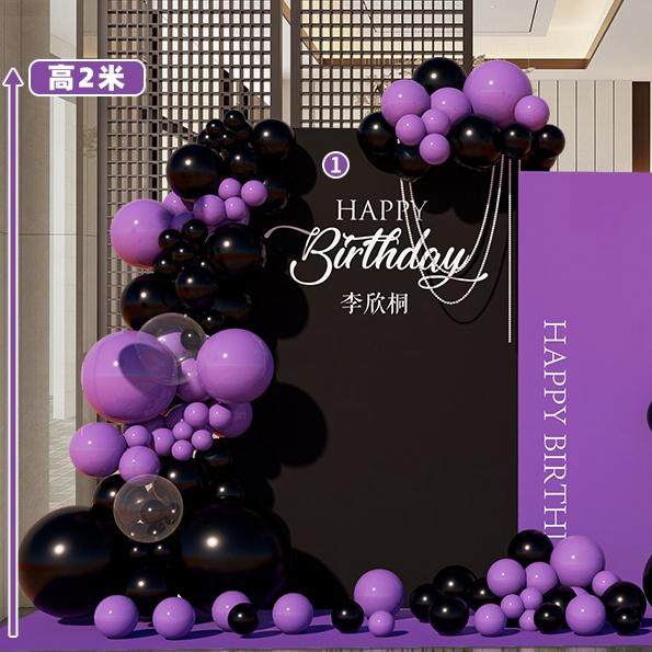 黑色紫色18岁成人礼男士40岁生日派对气球kt板高级材料包qx1982,淘宝优惠券,粉丝福利购,淘宝优惠卷