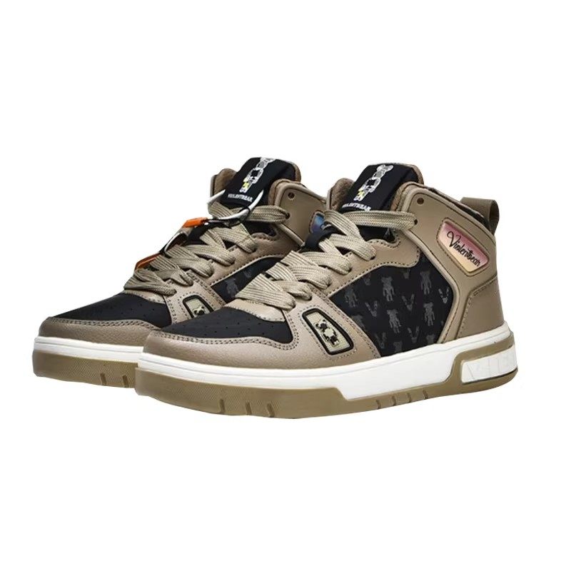 暴力熊男鞋高帮鞋2025新款情侣冬季皮面防水板鞋女鞋运动鞋子男款,淘宝优惠券,粉丝福利购,淘宝优惠卷