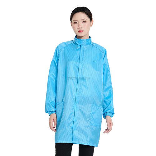 防静电无尘大褂立领拉链长款防尘洁净车间电子食品工厂工作防护服 - 图3