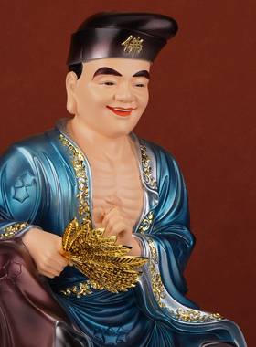 济公活佛降龙罗汉树脂供奉摆件