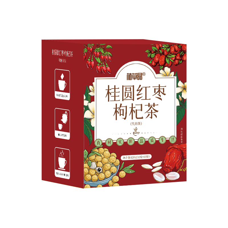 植草晶紅棗桂圓枸杞茶養血大姨媽送女友花草養生茶120g_植草晶旗艦店_傳統滋補營養品
