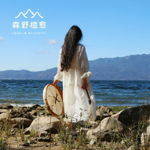 森野植愈 羊皮疗音鼓印尼印第安大框鼓saman满萨手疗愈鼓打击乐器 - 图2