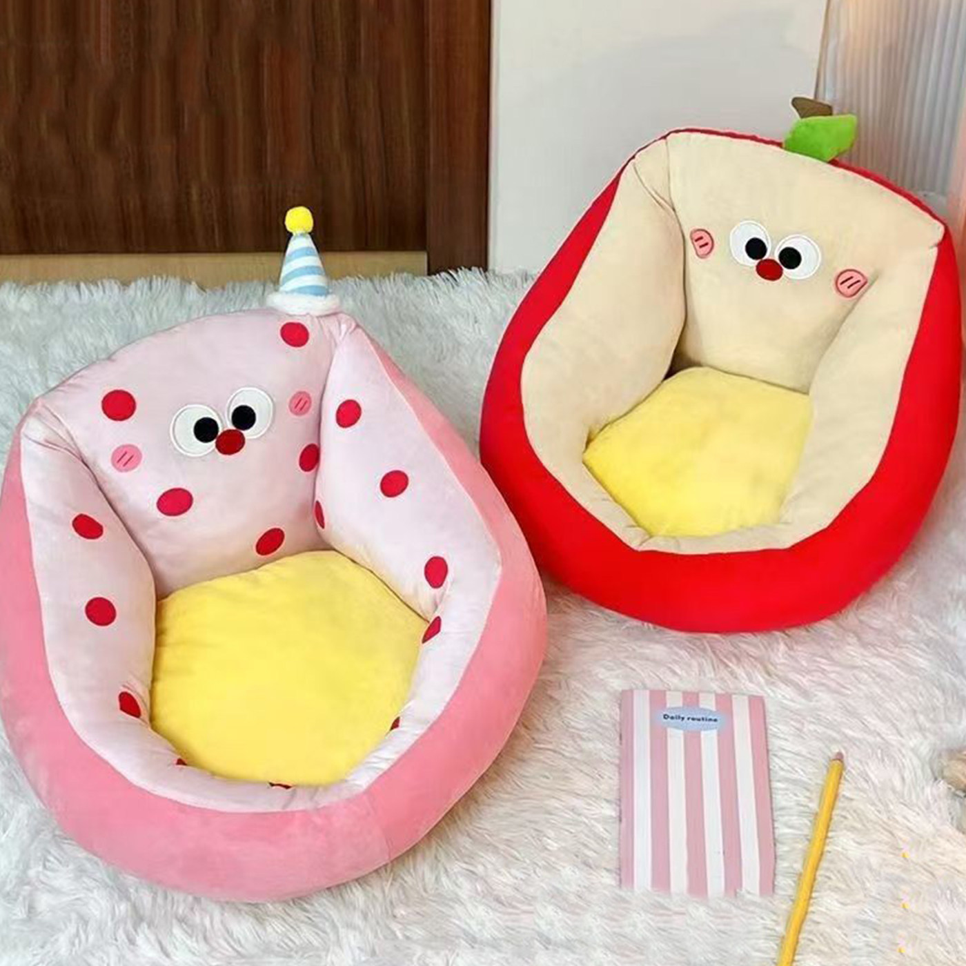 Lazy little sofa cute tatami bedroom floor chair cushion bay window futon children's bedside girl's cushion