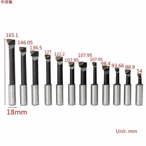 12pcs 18mm Shank F1 Boring Bar Set For  Inch Boring Head Ca - 图1