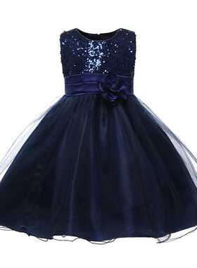 Baby Girls Sequins Flower Party Tutu Dress Clothes Children