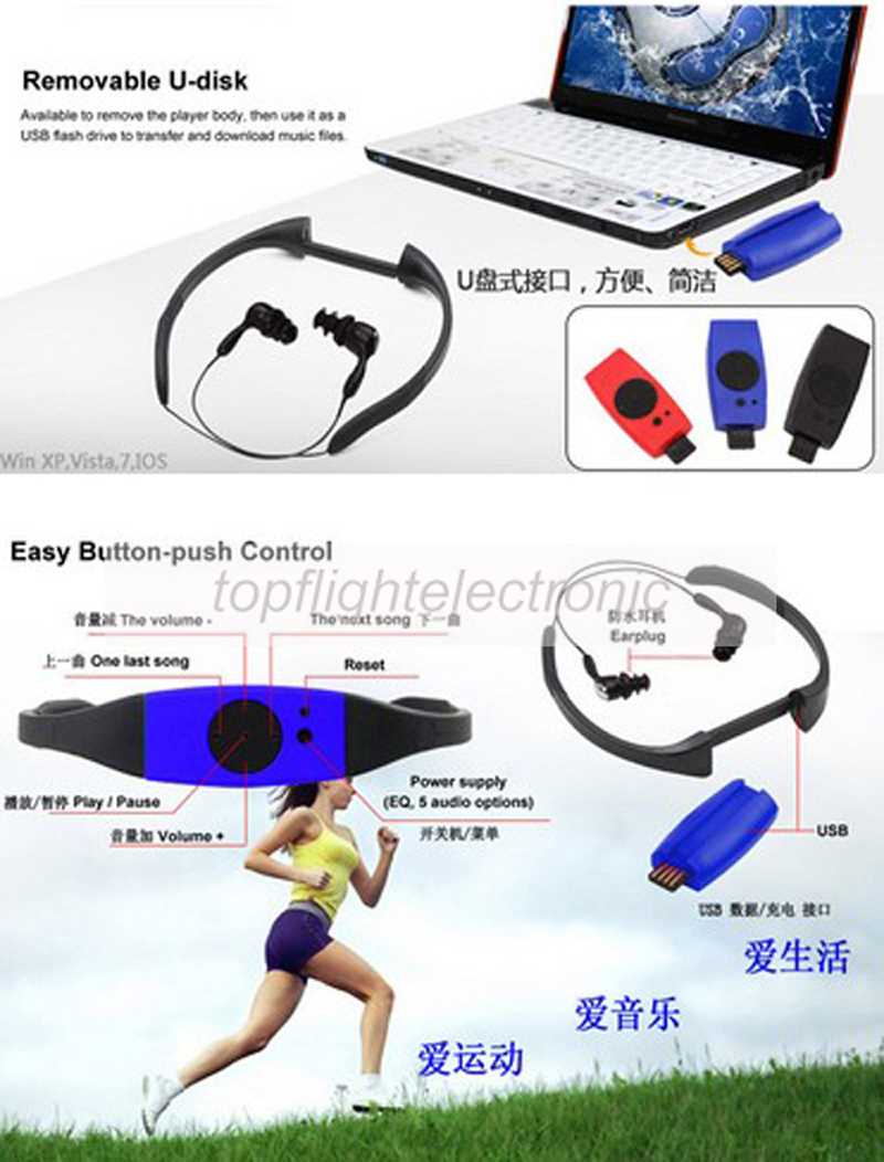 003 4GB/8GB Waterproof IPX8 Diving Swimming Surfing MP3 - 图3