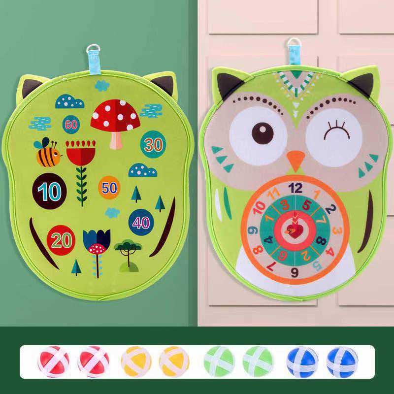 Children's Owl Dart Target Double-sided Shooting Sti - 图0
