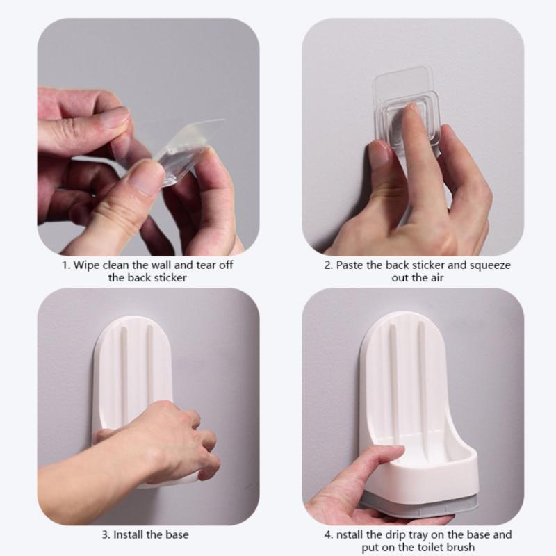 Long Handle Toilet Cleaning Brush Durable Silicone Brush Gol - 图3