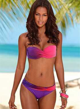 YICN New 2021 Bikinis Women Swimsuit Female Swimwear Retro S