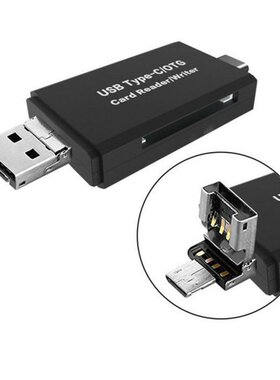 Universal USB2.0 Type-c 2 In 1 OTG Card Reader High-speed Tr