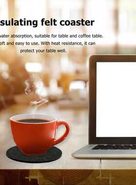10pcs Round Felt Coaster Dining Table Protector Pad Heat Res
