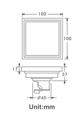 All Copper Square Mirror Bathroom Large Displacement Deodora