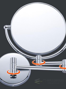 3X Punch-free Wall Mounted Bathroom Makeup Mirror Hotel Bath
