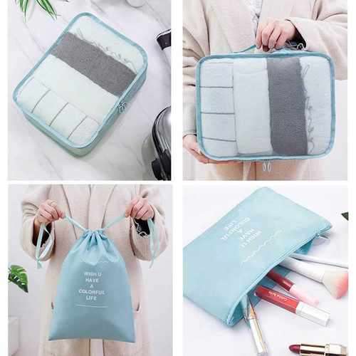 9 pieces Set Travel Organizer Storage Bags Suitcase Packing - 图3