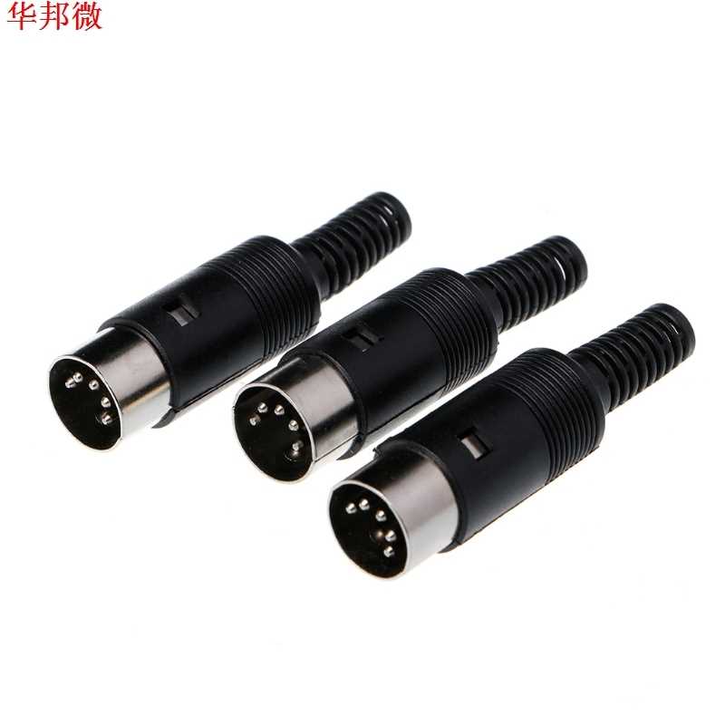 Pcs DIN Male Plug Cable Connector 5 Pin with Plastic Handl - 图3