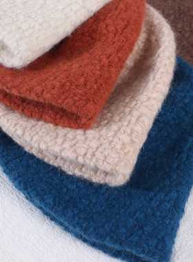 2021 NEW women's winter Bucket hat Felt Lamb wool fo