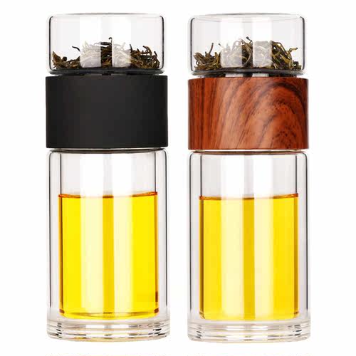 Double Wall Glass Water Bottles Top Quality Mug Cup With - 图0