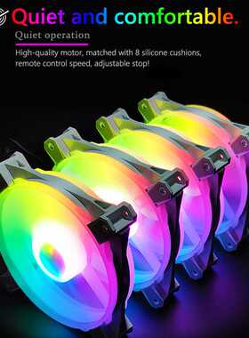 PC Desop Computer Case Cooler Fan 16 RGB LED Computer