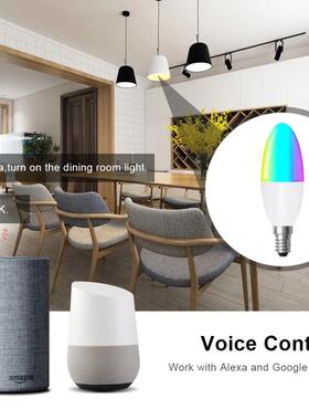 Tuya Zigbee3.0 Home Smart RGBCW Candle Bulb Dimmable And