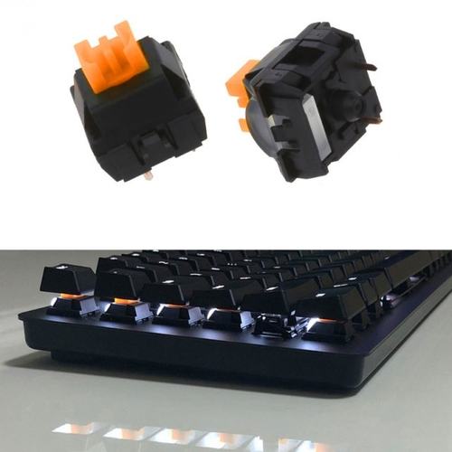 2 Pcs Dust-proof Orange Keyboard Switches for Mechanical Gam - 图3