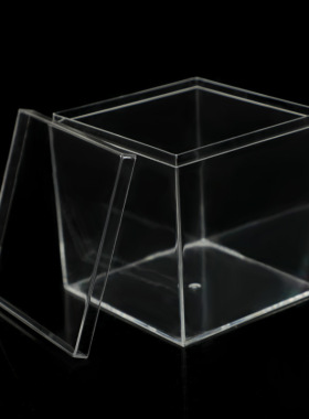 Square Transparent Plastic Storage Box Collection Display Je