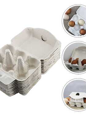 1 Set 10Pcs Paper Pulp 6-compartment Egg Holders Shakeproof