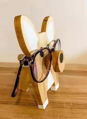 Wooden Puppy Dog Glasses Holder Stand Eyeglass Retainers
