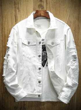 2021 Autumn New Men's Jean Jacket Slim Fit Cotton Denim Jack