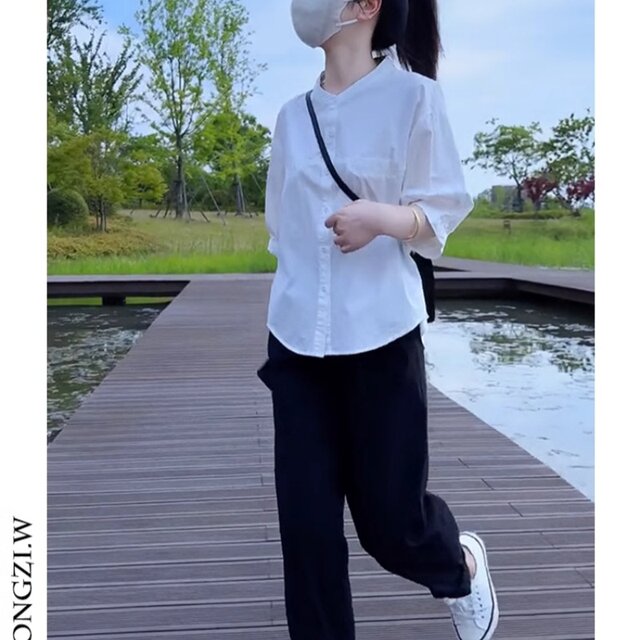 ເສື້ອຍືດຄໍຮອບ, ແອວສູງ slimming ແລະ drapey ເກົ້າຈຸດເປັນກາງເກງ