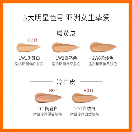 DW粉底液小样正品1C02C0持久不脱妆1W01N0抗氧化看不见的大牌5ml - 图2