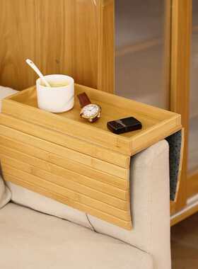 多场景可折叠扶手托盘防滑手柄灵活控制便携杯架设计零食收纳智能