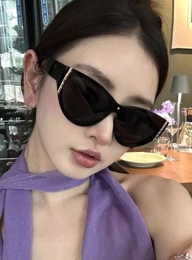 2025时尚前卫猫眼墨镜遮阳防晒防紫外线强光不挑脸型精致太阳镜女