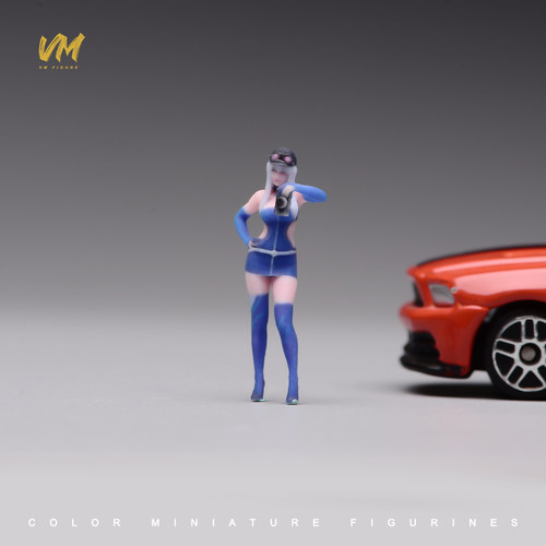 VM 1/64  蓝衣摄影美女 微缩场景模型搭配3D彩色打印人偶模型 - 图0