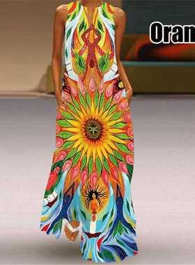 long Maxi floral Dress Women Dresses fat plus size A Line