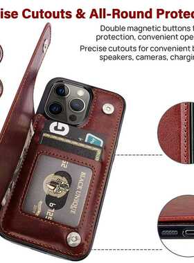 Luxury Slim Fit Premium Leather Cover For iPhone 13 11 12 mi