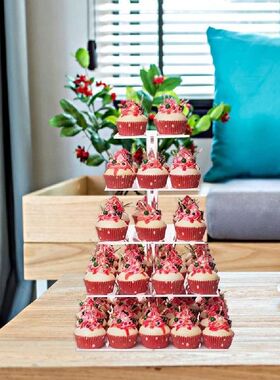 Transparent Practical Birthday Cake Stand Square Plates