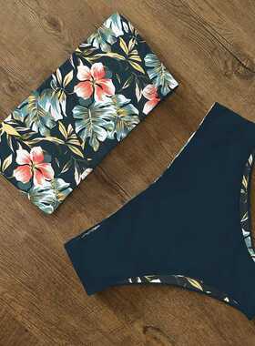 Bikini 2021 Swimwear Swimsuit Women Print High Waist Bikini