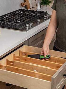 Adjustable Bamboo Drawer Dividers Expandable Organizer House