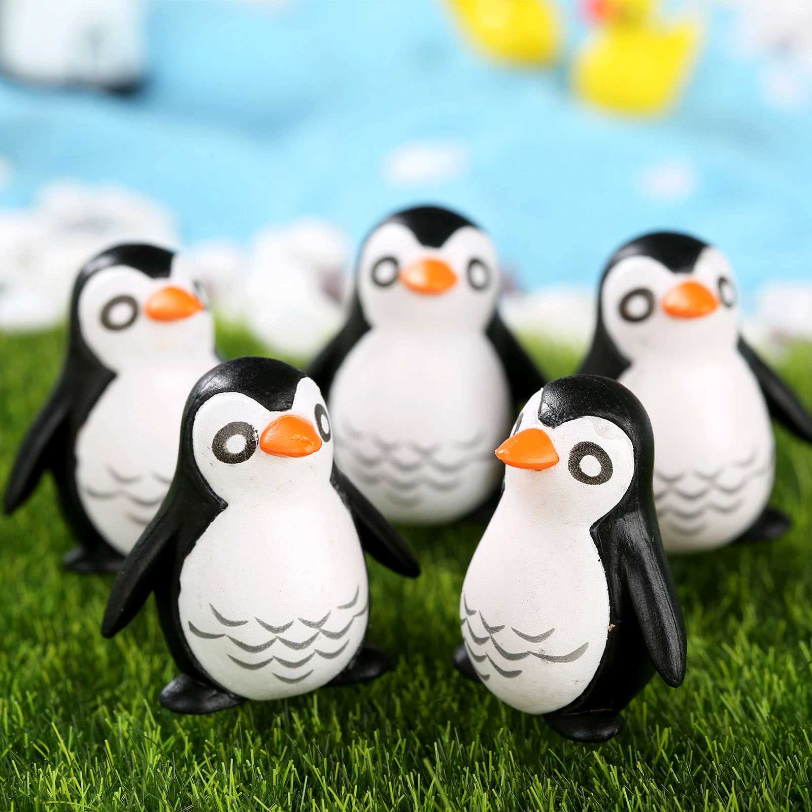 5pcs Mini Big Penguin Miniature Fairy Garden Miniaturas Doll - 图0