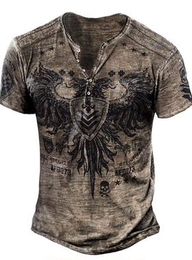 New Punk Style Men's Short Sleeve T Shirts High Quality Imit