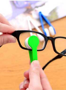 1PC Mini Eyeglass Cleaner Brush Microfiber Two-side Sunglass