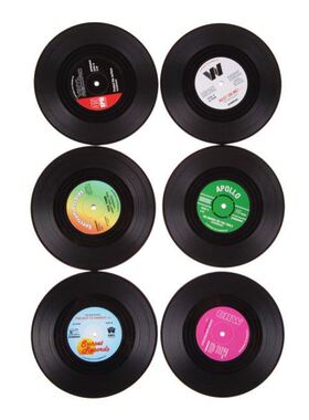 4/6pcs Useful Vinyl Coaster Cup Drinks Holder Mat Tableware