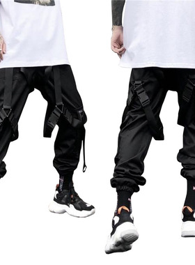 New Sreetwear Men's Multi Pockets Harem Cargo Pants Hip Hop