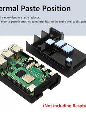 For Raspberry Pi 4B Aluminum Alloy Case Passive Cooling Shel