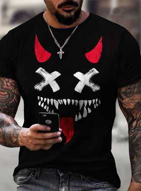 XOXO pattern 3d printed t-shirt fashion men's sreet casual s