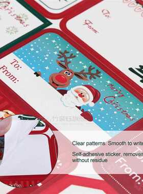144 Christmas Self Adhesive Gift Tag ers 24 Assorted Designs